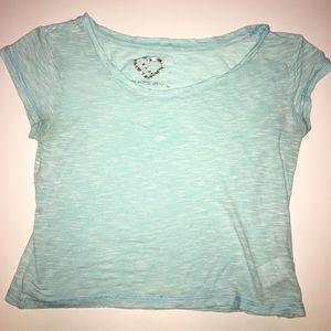 Light blue crop top